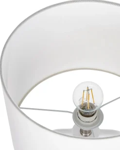 New Beliani Lampada da tavolo LABRADA Ceramica Bianco