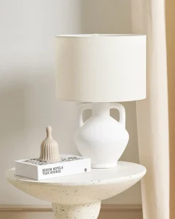 New Beliani Lampada da tavolo LABRADA Ceramica Bianco