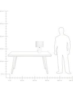 New Beliani Lampada da tavolo LABRADA Ceramica Bianco