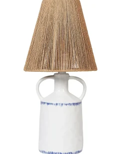 Best Beliani Lampada da tavolo LARISSOS Ceramica Bianco Beige Bianco Blu