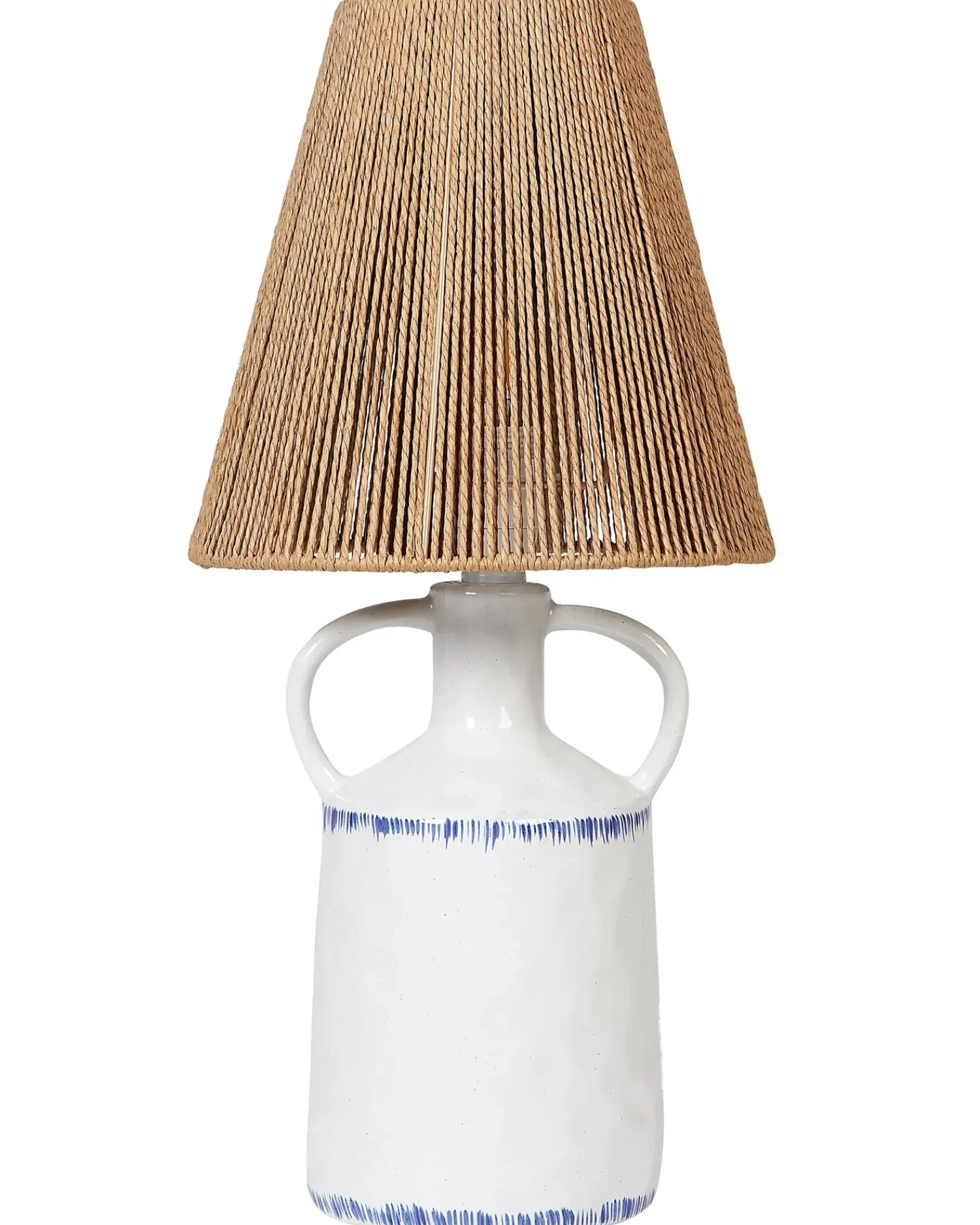 Best Beliani Lampada da tavolo LARISSOS Ceramica Bianco Beige Bianco Blu