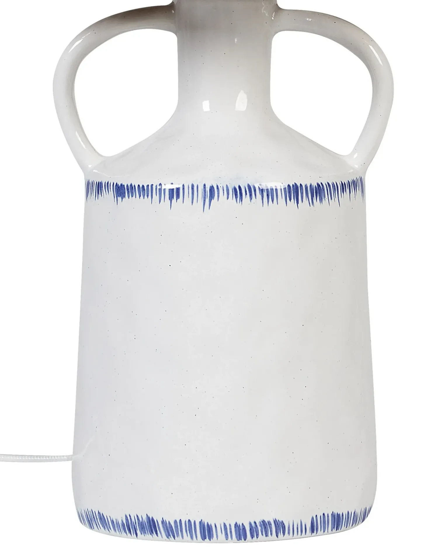 Best Beliani Lampada da tavolo LARISSOS Ceramica Bianco Beige Bianco Blu