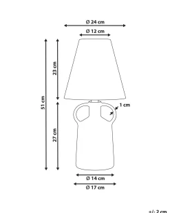 Best Beliani Lampada da tavolo LARISSOS Ceramica Bianco Beige Bianco Blu
