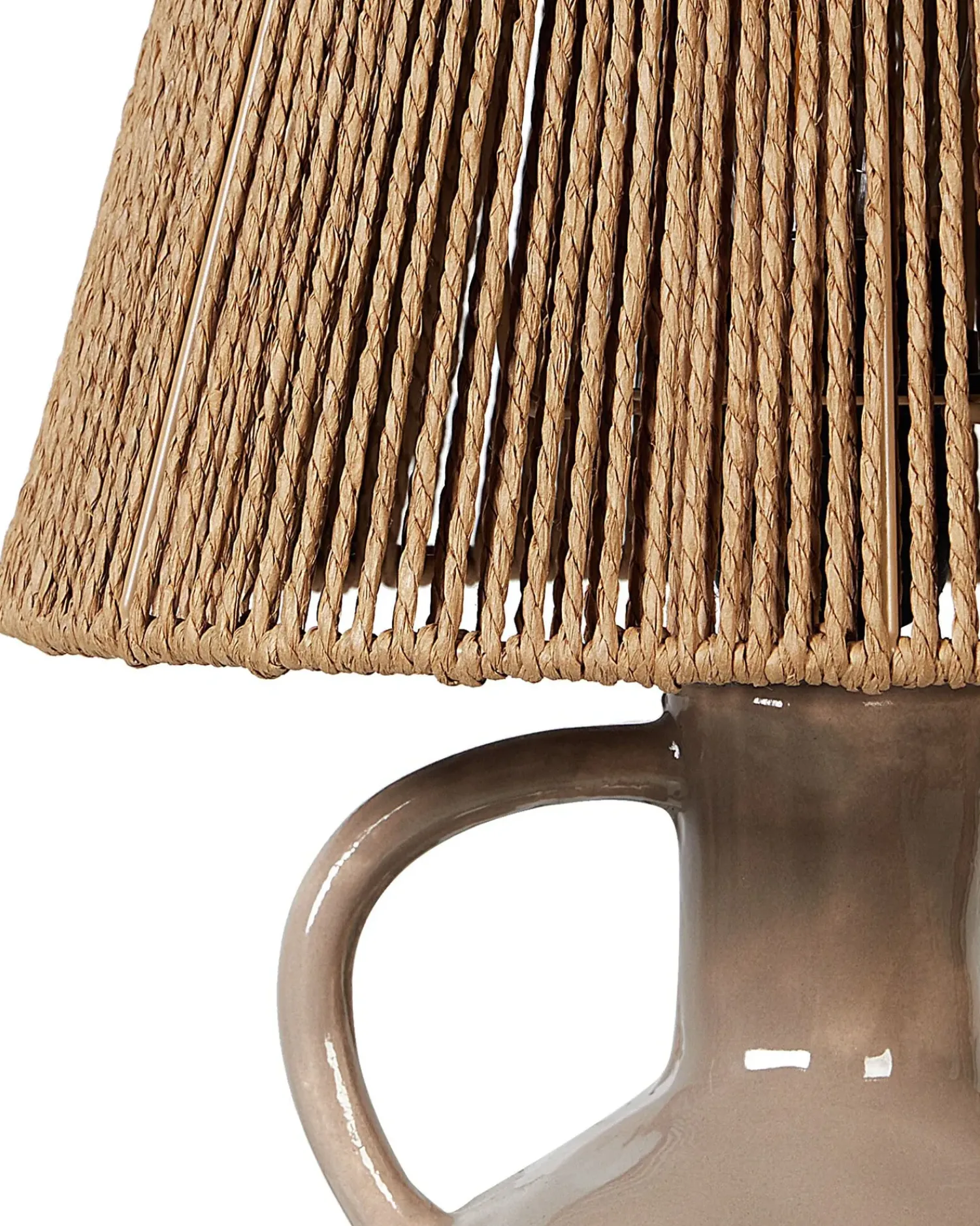 Beliani Lampada da tavolo LARISSOS Ceramica Tortora Beige
