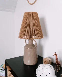 Beliani Lampada da tavolo LARISSOS Ceramica Tortora Beige