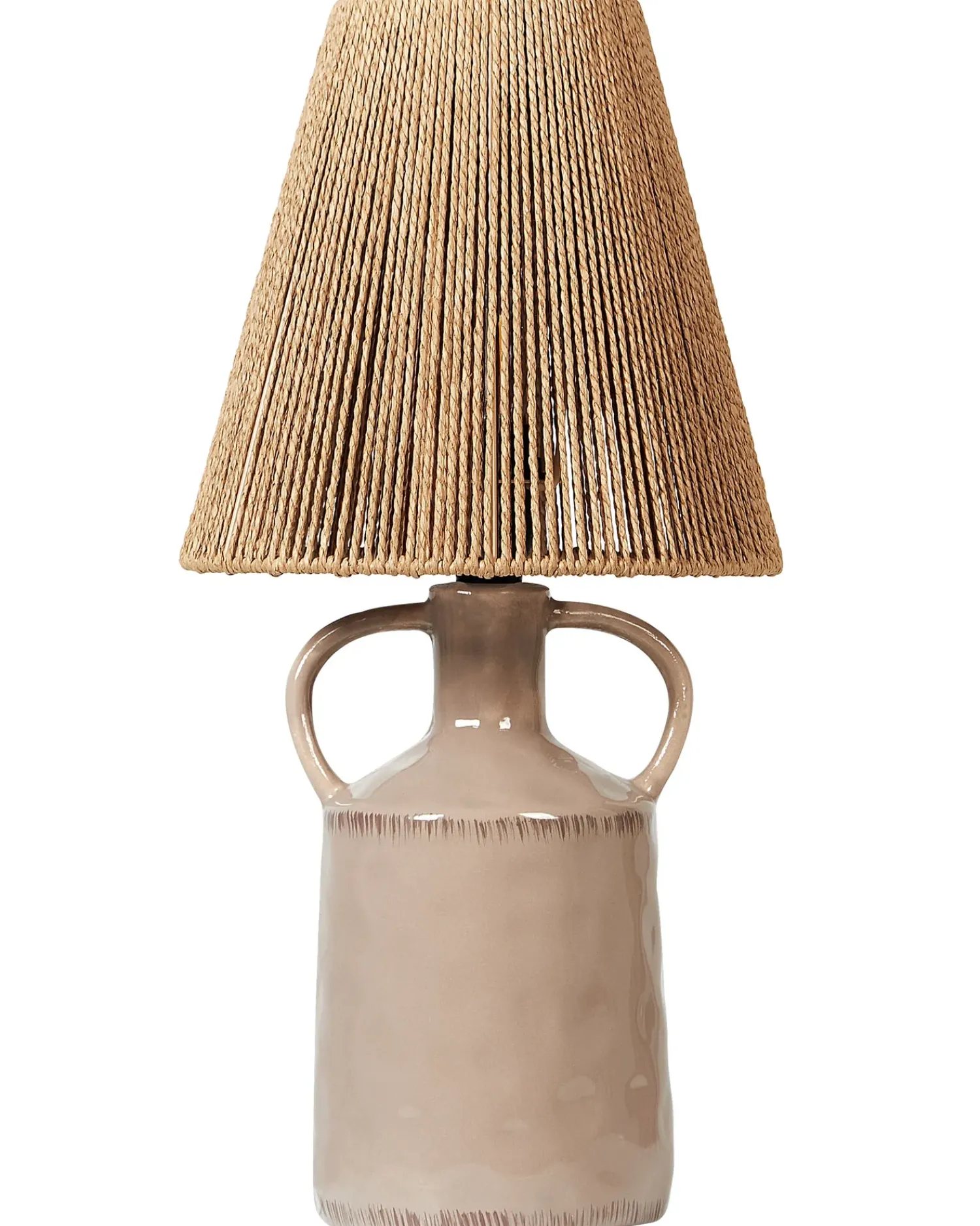 Beliani Lampada da tavolo LARISSOS Ceramica Tortora Beige