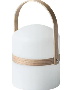 Hot Beliani Lampada da tavolo LED per esterni ESTERO con telecomando Bianco Bianco Marrone