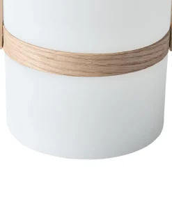 Hot Beliani Lampada da tavolo LED per esterni ESTERO con telecomando Bianco Bianco Marrone