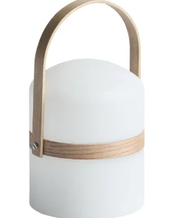 Hot Beliani Lampada da tavolo LED per esterni ESTERO con telecomando Bianco Bianco Marrone