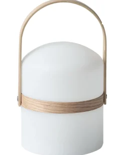 Hot Beliani Lampada da tavolo LED per esterni ESTERO con telecomando Bianco Bianco Marrone