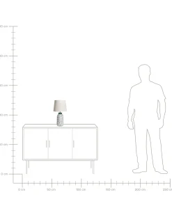 Online Beliani Lampada da tavolo LEMPA Ceramica Bianco/Blu Bianco Blu