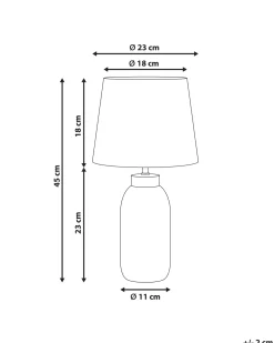 Online Beliani Lampada da tavolo LEMPA Ceramica Bianco/Blu Bianco Blu