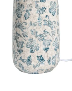 Online Beliani Lampada da tavolo LEMPA Ceramica Bianco/Blu Bianco Blu