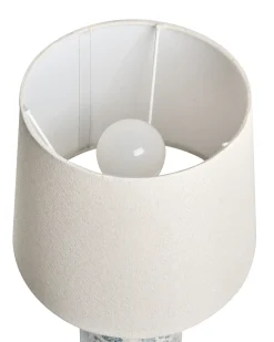 Online Beliani Lampada da tavolo LEMPA Ceramica Bianco/Blu Bianco Blu