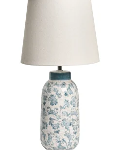 Online Beliani Lampada da tavolo LEMPA Ceramica Bianco/Blu Bianco Blu