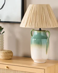 Best Beliani Lampada da tavolo LIMONES Ceramica Verde Beige Verde