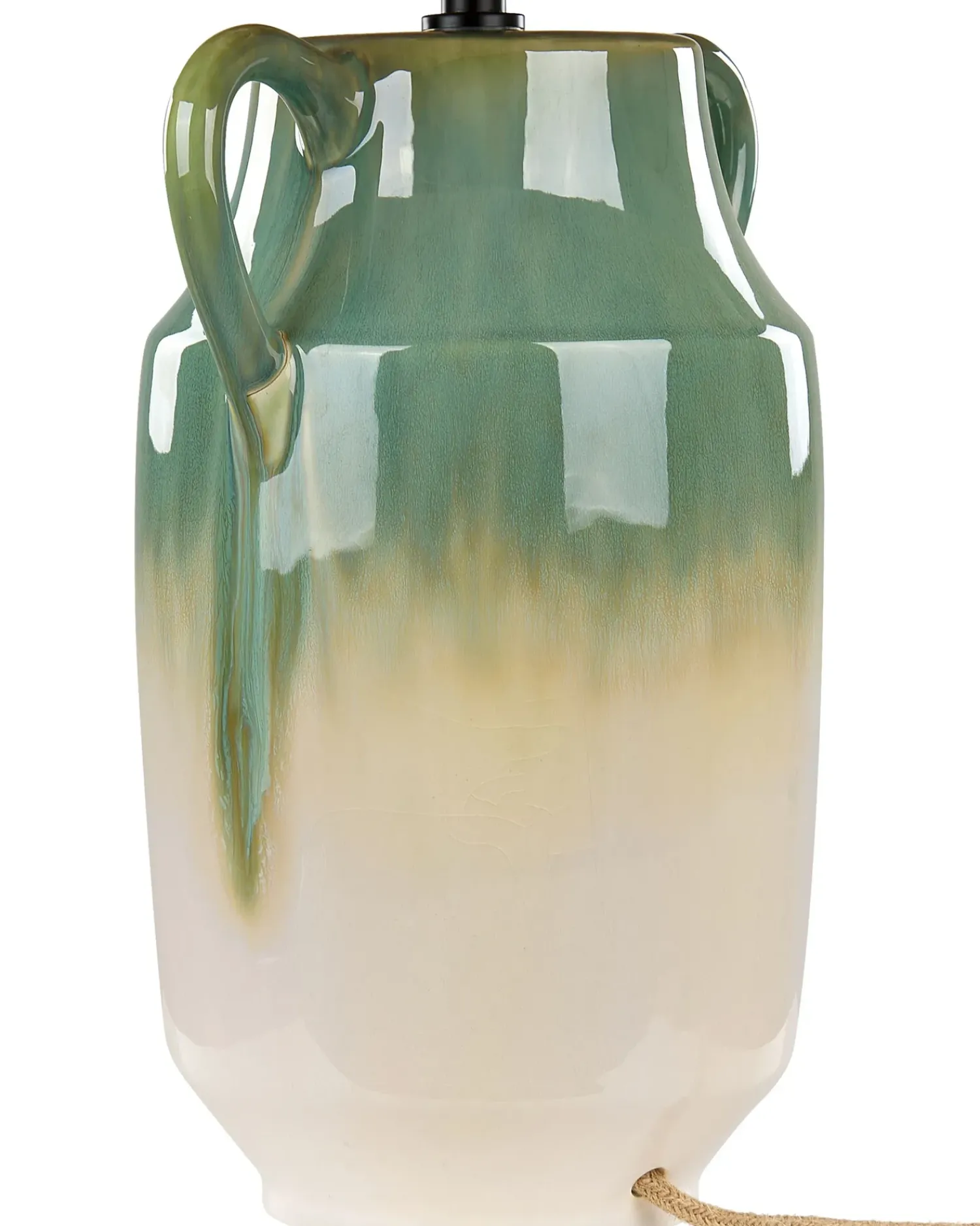 Best Beliani Lampada da tavolo LIMONES Ceramica Verde Beige Verde