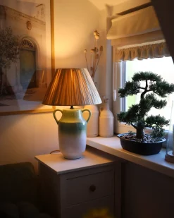 Best Beliani Lampada da tavolo LIMONES Ceramica Verde Beige Verde
