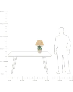 Best Beliani Lampada da tavolo LIMONES Ceramica Verde Beige Verde