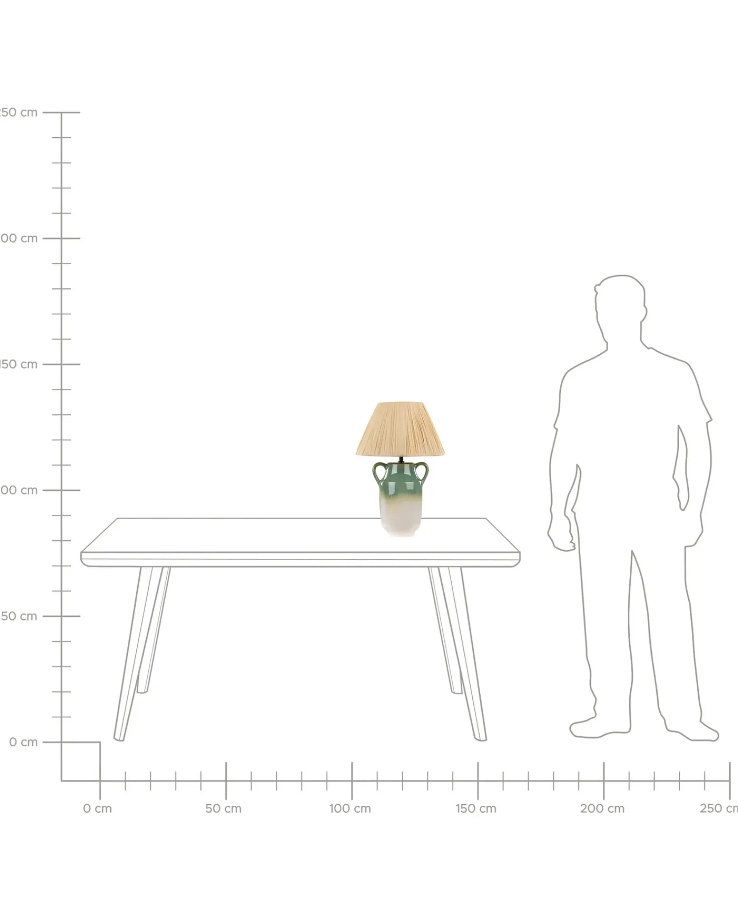 Best Beliani Lampada da tavolo LIMONES Ceramica Verde Beige Verde