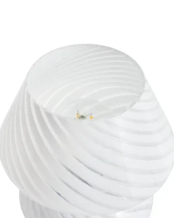 New Beliani Lampada da tavolo LOBO Vetro Bianco