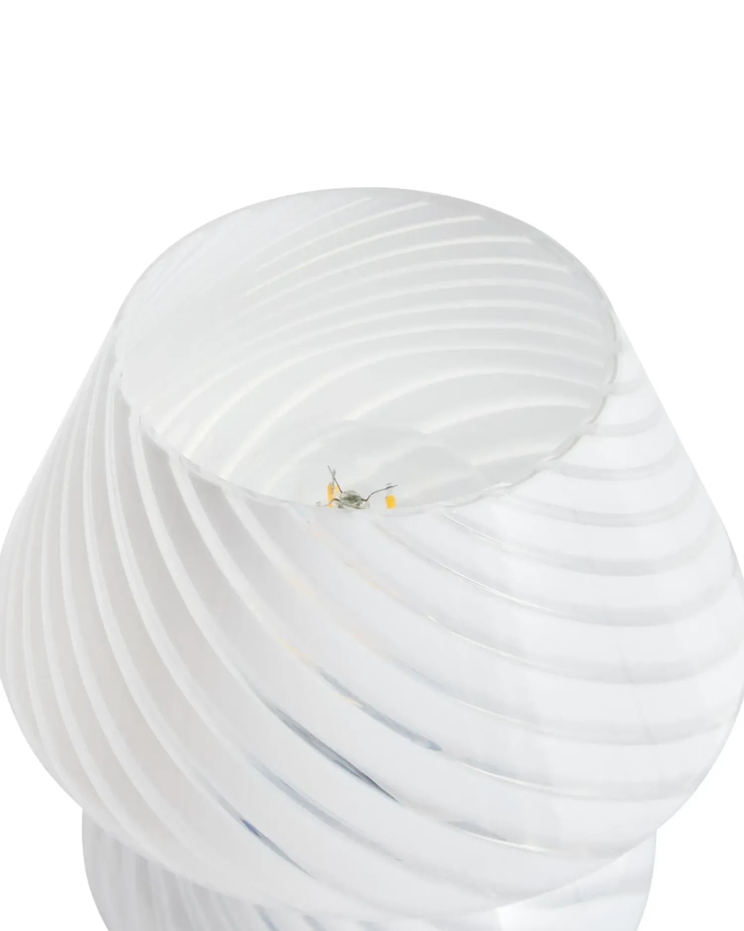 New Beliani Lampada da tavolo LOBO Vetro Bianco