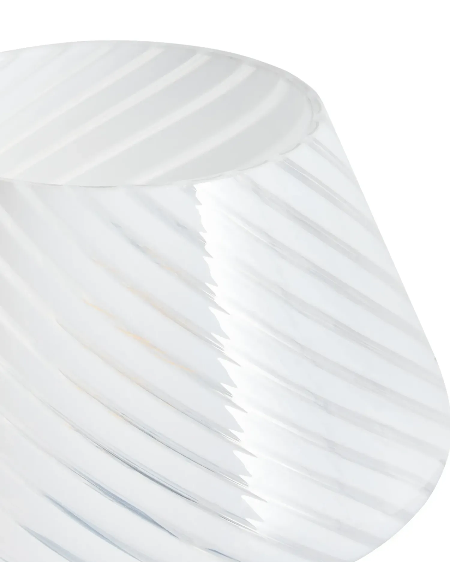 New Beliani Lampada da tavolo LOBO Vetro Bianco