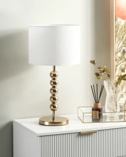 Outlet Beliani LOKY Metallo Ottone Bianco Ottone
