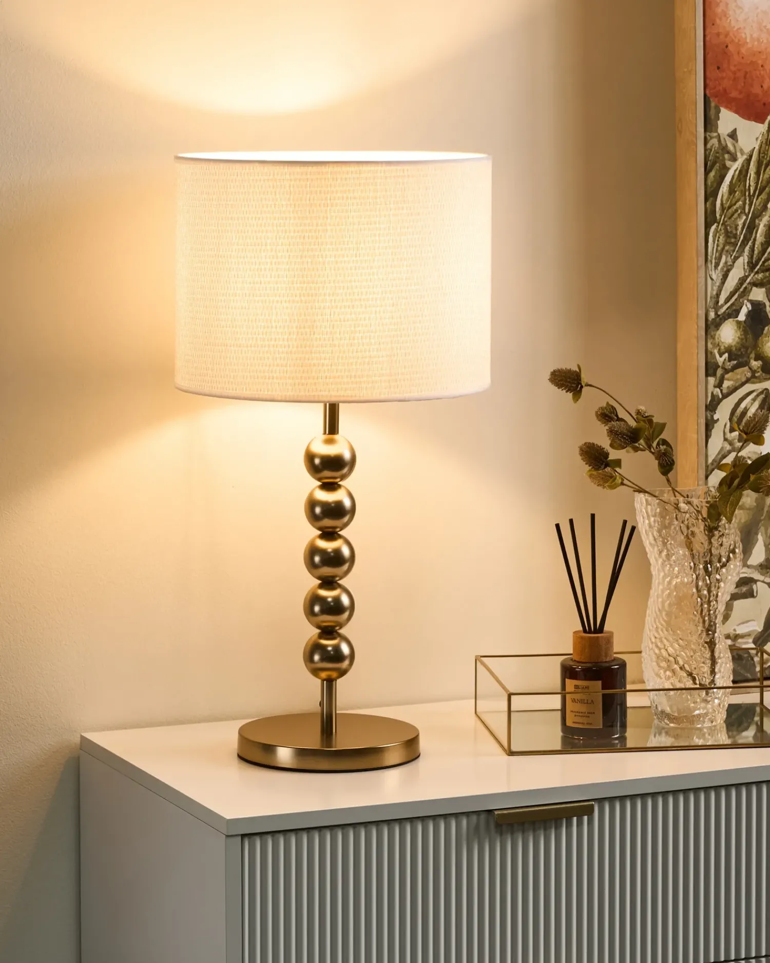 Outlet Beliani LOKY Metallo Ottone Bianco Ottone