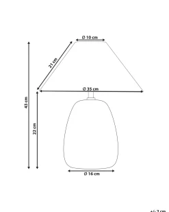 Online Beliani Lampada da tavolo LUCHETTI Ceramica Bianco/Blu Beige Bianco Blu