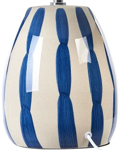 Online Beliani Lampada da tavolo LUCHETTI Ceramica Bianco/Blu Beige Bianco Blu