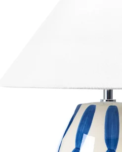 Online Beliani Lampada da tavolo LUCHETTI Ceramica Bianco/Blu Beige Bianco Blu