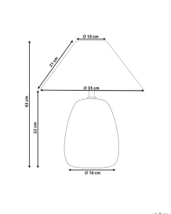 Discount Beliani Lampada da tavolo LUCHETTI Ceramica Nero/Bianco Beige Bianco Nero