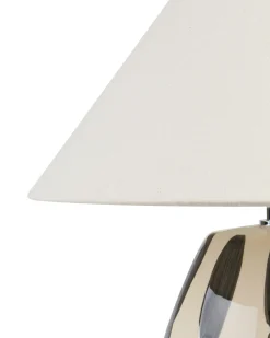 Discount Beliani Lampada da tavolo LUCHETTI Ceramica Nero/Bianco Beige Bianco Nero