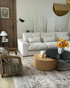 Discount Beliani Lampada da tavolo LUCHETTI Ceramica Nero/Bianco Beige Bianco Nero
