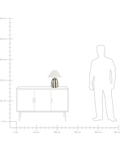 Discount Beliani Lampada da tavolo LUCHETTI Ceramica Nero/Bianco Beige Bianco Nero