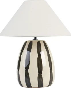 Discount Beliani Lampada da tavolo LUCHETTI Ceramica Nero/Bianco Beige Bianco Nero