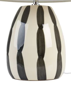 Discount Beliani Lampada da tavolo LUCHETTI Ceramica Nero/Bianco Beige Bianco Nero