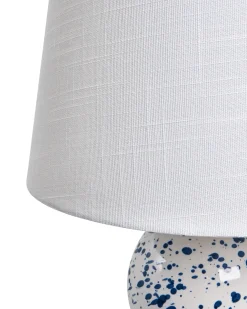 Sale Beliani Lampada da tavolo MACAL Ceramica Bianco/Blu Bianco Blu