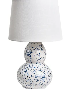 Sale Beliani Lampada da tavolo MACAL Ceramica Bianco/Blu Bianco Blu