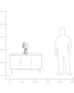 Sale Beliani Lampada da tavolo MACAL Ceramica Bianco/Blu Bianco Blu