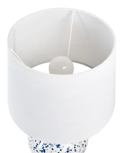 Sale Beliani Lampada da tavolo MACAL Ceramica Bianco/Blu Bianco Blu