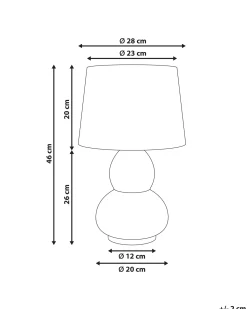 Sale Beliani Lampada da tavolo MACAL Ceramica Bianco/Blu Bianco Blu
