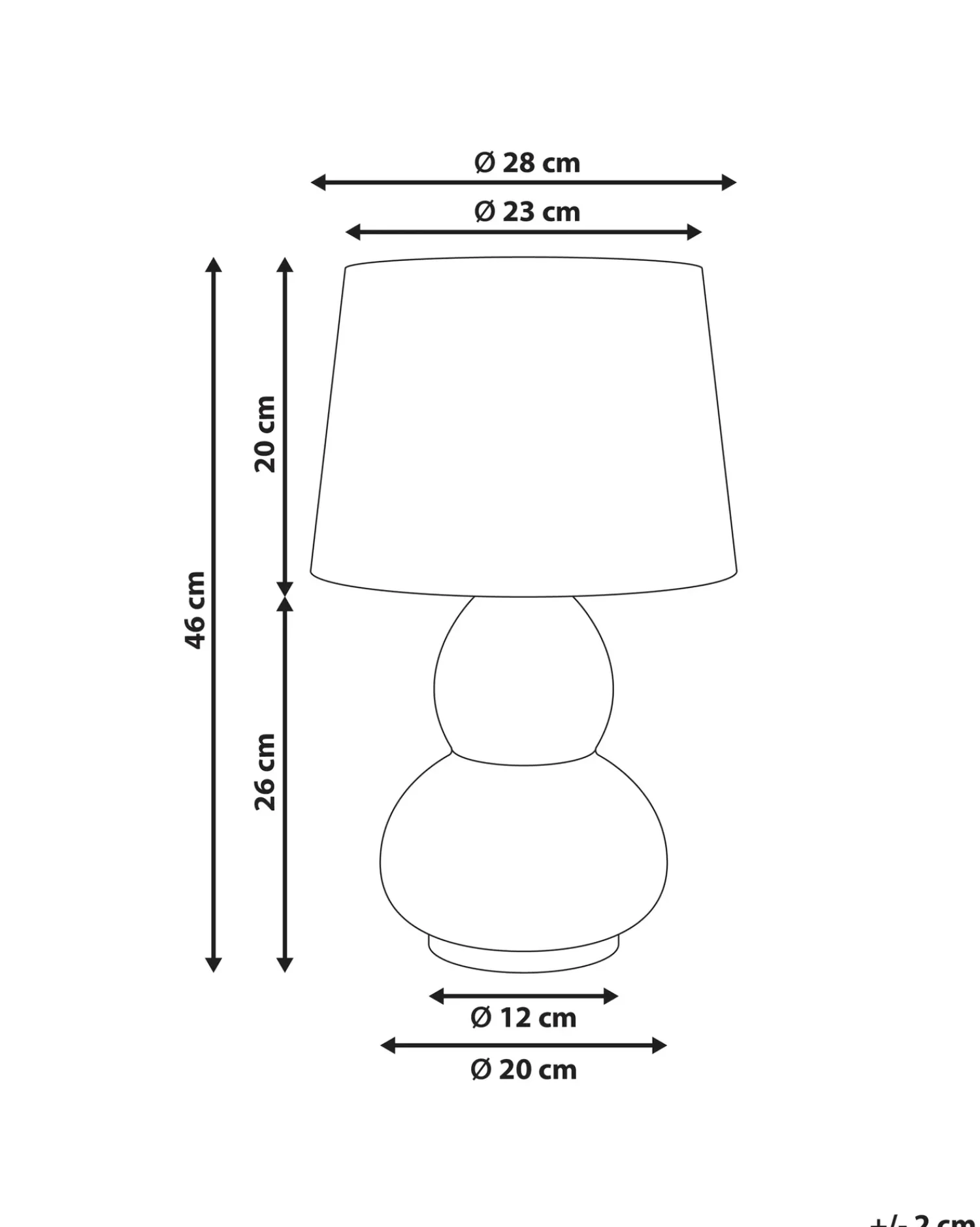Sale Beliani Lampada da tavolo MACAL Ceramica Bianco/Blu Bianco Blu