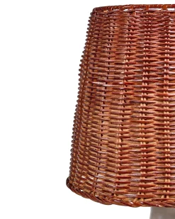 Beliani Lampada da tavolo MADURU Ceramica Bianco Bianco Marrone