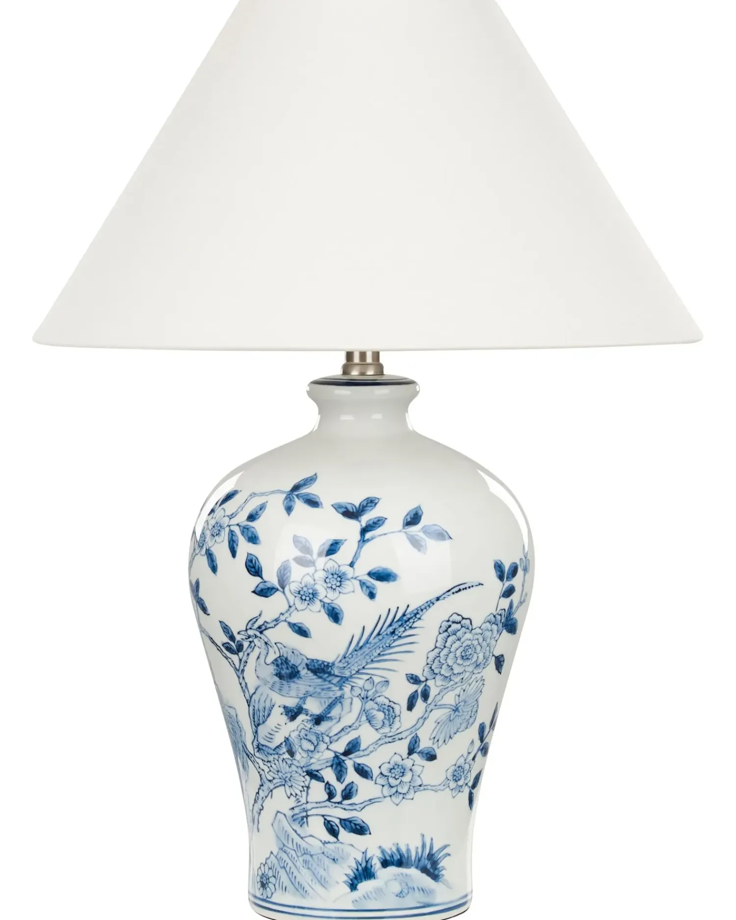 Discount Beliani Lampada da tavolo MAGROS Porcellana Bianco/Blu Bianco Blu