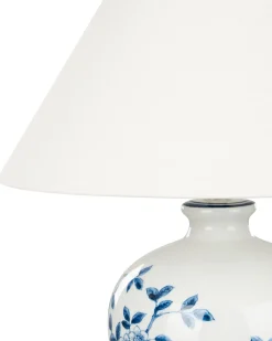 Discount Beliani Lampada da tavolo MAGROS Porcellana Bianco/Blu Bianco Blu