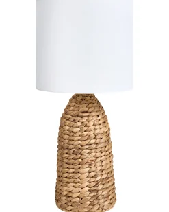 Discount Beliani Lampada da tavolo MAHAWELI Giacinto d'acqua Naturale Bianco Naturale