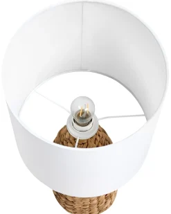 Discount Beliani Lampada da tavolo MAHAWELI Giacinto d'acqua Naturale Bianco Naturale