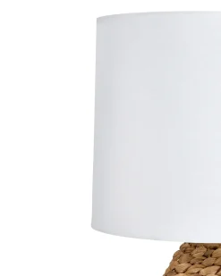 Discount Beliani Lampada da tavolo MAHAWELI Giacinto d'acqua Naturale Bianco Naturale